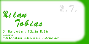 milan tobias business card